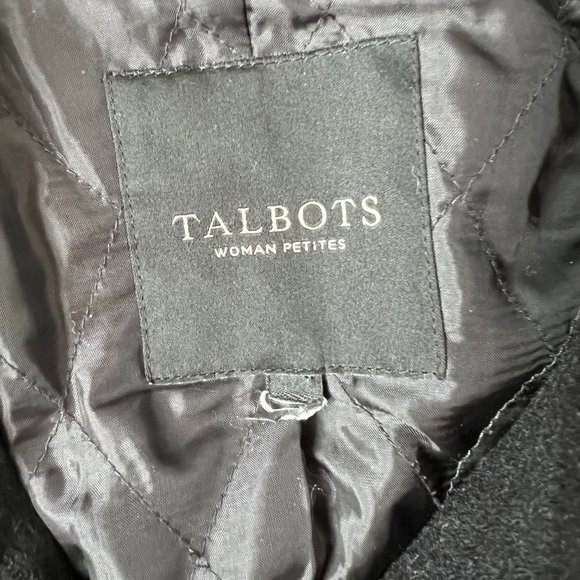 EUC Talbots Black Wool Blend Car Coat Sz XL - Picture 7 of 15
